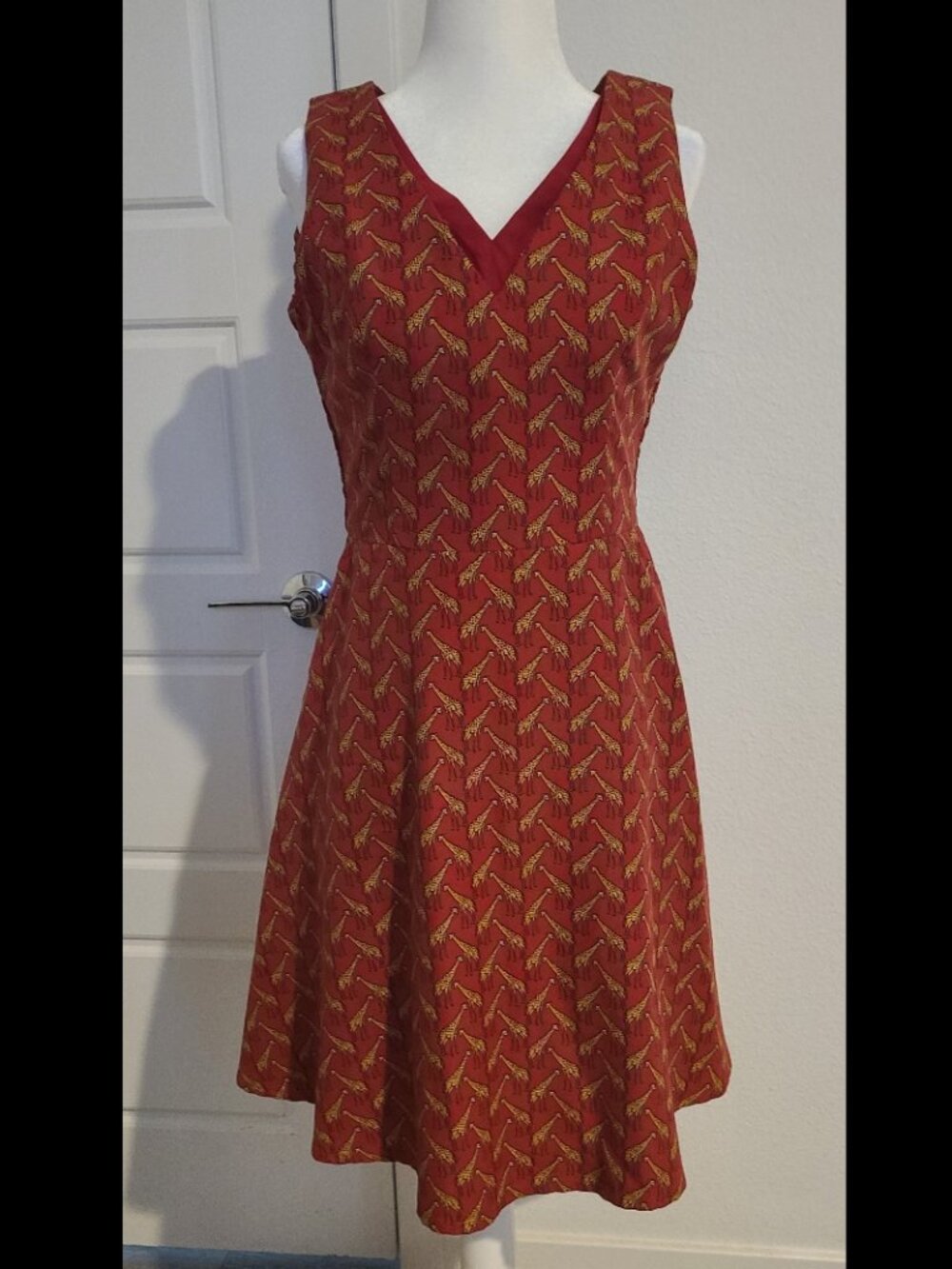 Anthropologie Ruby Belle Giraffe Print A-Line Dress